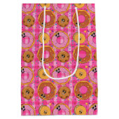 Retro Cartoon Donuts en Snoepjes Medium Cadeauzakje (Achterkant)