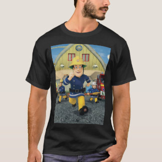 Retro  Cartoon Fireman Namen voor Sam Childr T-shirt