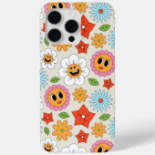 Retro Cartoon Flowers Whimsical Happy Fun Case-Mate iPhone Case (Achterkant)