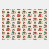 Retro Cartoon Frida Kahlo Patroon Schattigee Kerst Inpakpapier Vel (Voorkant)