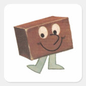 Retro Cartoon Fudge  Snoep Sticker (Voorkant)