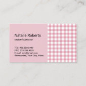 Retro Cartoon Maid House Schoonmaakservice Roze Visitekaartje (Achterkant)