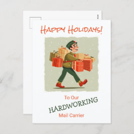 Retro Cartoon Mail Man Briefkaart