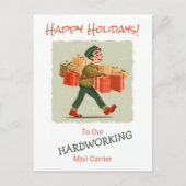 Retro Cartoon Mail Man Briefkaart (Voorkant)