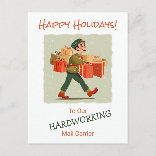 Retro Cartoon Mail Man Briefkaart (Voorkant)