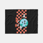 Retro Cartoon Planet Earth Day Milieu Natuur Fleece Deken (Voorkant (Horizontaal))