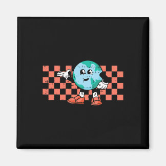 Retro Cartoon Planet Earth Day Milieu Natuur Magneet