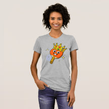 Retro Cartoon Tafeltennis Paddle Dames T-shirt