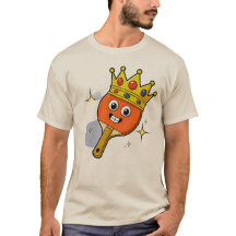 Retro Cartoon Tafeltennis Paddle T-Shirt