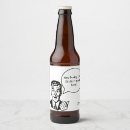 Retro Cartoon Talking Man Aangepast Bierlabel Bier Etiket