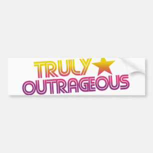 Retro-Cartoon van 80 jaar echt schandalig Bumpersticker