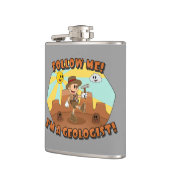 Retro Cartoon - Volg mij Ik ben een Geoloog! Heupfles (Links)