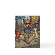 Retro Cartoon Wenskaart 