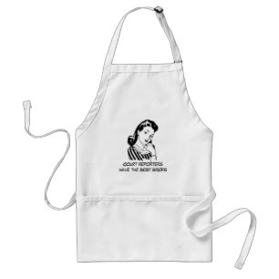 Retro Cartoon Woman Court meldt Funny Quote Standaard Schort