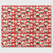 Retro Cartoon ziet het Verpakkende Document van Cadeaupapier (Vlak)