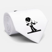 retro cartoon zwarte en witte strips stropdas (Opgerold)