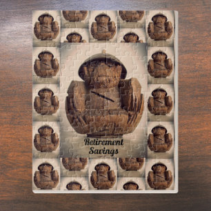 Retro Carved Coconut Monkey Bank Legpuzzel