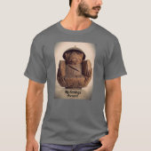 Retro Carved Coconut Monkey Bank T-shirt (Voorkant)