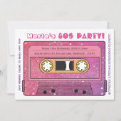 Retro Casette Tape 80s Party Thema Uitnodiging (Voorkant)