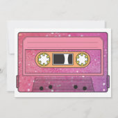 Retro Casette Tape 80s Party Thema Uitnodiging (Achterkant)