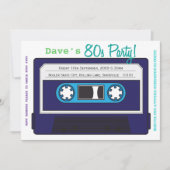Retro Casette Tape 80s Party Theme Invitation Kaart (Voorkant)