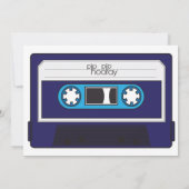 Retro Casette Tape 80s Party Theme Invitation Kaart (Achterkant)