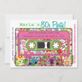 Retro Casette Tape 80s Party Theme Invitation Kaart (Voorkant)