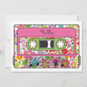 Retro Casette Tape 80s Party Theme Invitation Kaart (Achterkant)