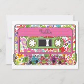 Retro Casette Tape 80s Party Theme Invitation Kaart (Achterkant)