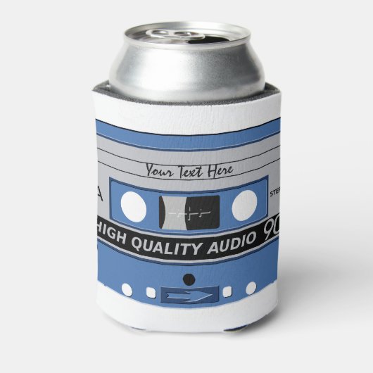 Retro Casette Tape Aangepaste koelbox Blikjeskoeler (Blikje Achterkant)