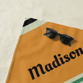 Retro Casette Tape aangepaste naam strand handdoek (In situ)