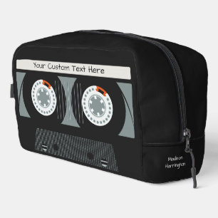 Retro Casette Tape Aangepaste naam & Tekst Toilettasje