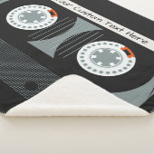 Retro Casette Tape aangepaste tekstdekens Sherpa Deken (3/4)