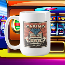 retro Casino gokliefhebbers Koffie Mok