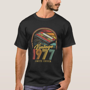Retro Cassette 1977 45th Birthday 45 T-shirt