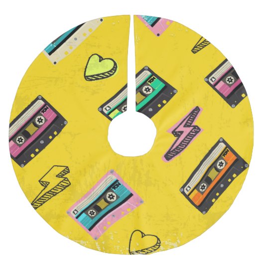 Retro Cassette: 80's Love Party Design Kerstboom Rok (Voorkant)
