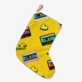 Retro Cassette: 80's Love Party Design Kleine Kerstsok (Voorkant (Hangend))