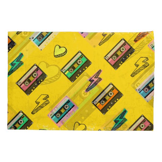 Retro Cassette: 80's Love Party Design Kussensloop (Achterkant)