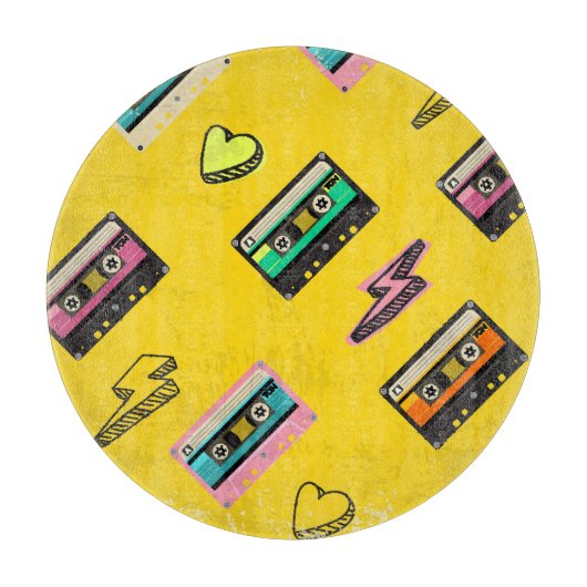 Retro Cassette: 80's Love Party Design Snijplank (Voorkant)