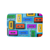 Retro Cassette: Blauw Achtergrond Collectie Badmat (Voorkant)