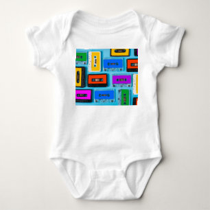 Retro Cassette: Blauw Achtergrond Collectie Romper