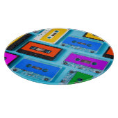 Retro Cassette: Blauw Achtergrond Collectie Snijplank (Hoek)