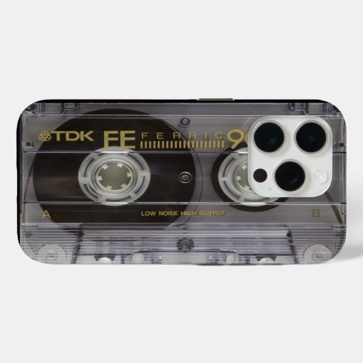 Retro Cassette Case-Mate iPhone Case (Achterkant (horizontaal))