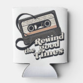 Retro Cassette Design voor liefhebbers van nostalg Blikjeskoeler (Achterkant)