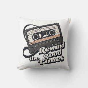 Retro Cassette Design voor liefhebbers van nostalg Kussen