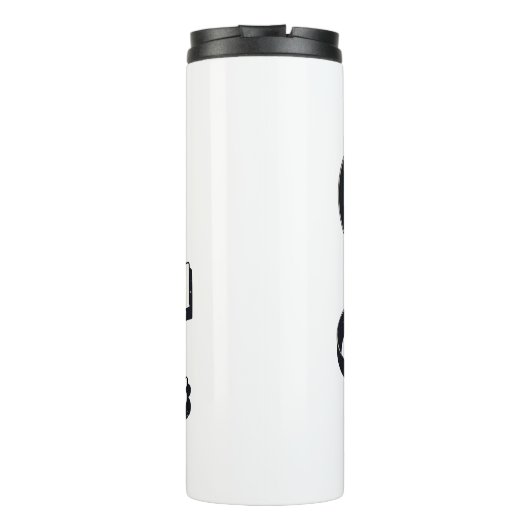 Retro Cassette Design voor liefhebbers van nostalg Thermosbeker (Achterkant)