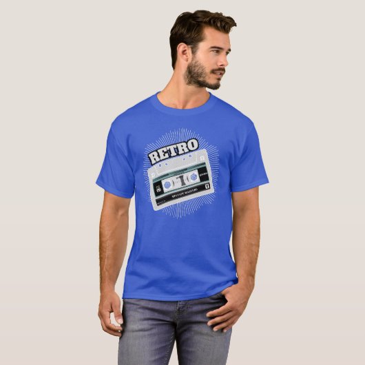 Retro Cassette Mix-tape T-shirt (Voorkant volledig)