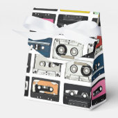 Retro cassette Mix Tapes art patroonpatronen Bedankdoosjes (Voorkant Zijde)