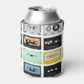 Retro cassette Mix Tapes art patroonpatronen Blikjeskoeler (Blikje Voorkant)