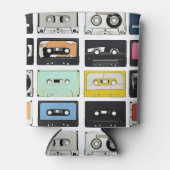 Retro cassette Mix Tapes art patroonpatronen Blikjeskoeler (Voorkant)